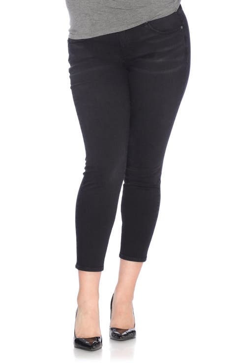 Stretch Ankle Skinny Jeans (Optical White) (Plus Size)