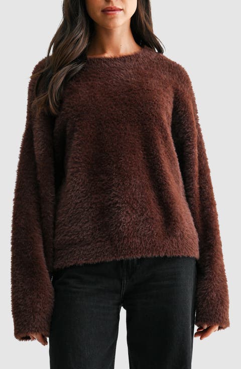 Fuzzy Crewneck Sweater
