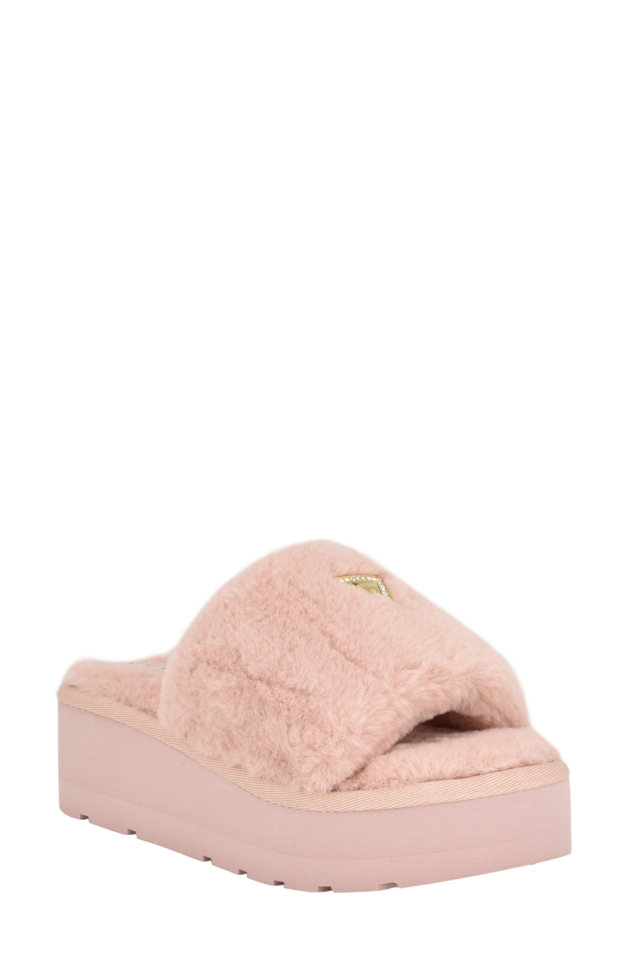 Synthie Faux Fur Slide Sandal