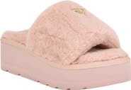 GUESS Synthie Faux Fur Slide Sandal