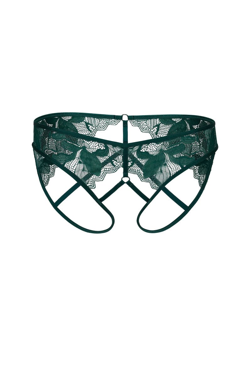 Adore Me Gaya Bikini Panties, Alternate, color, Dark Green