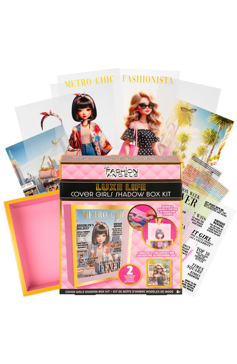 Fashion Angels Luxe Life Cover Girls Shadow Box Kit, DIY Craft Set, Kids 8+, Main, color, Multicolored