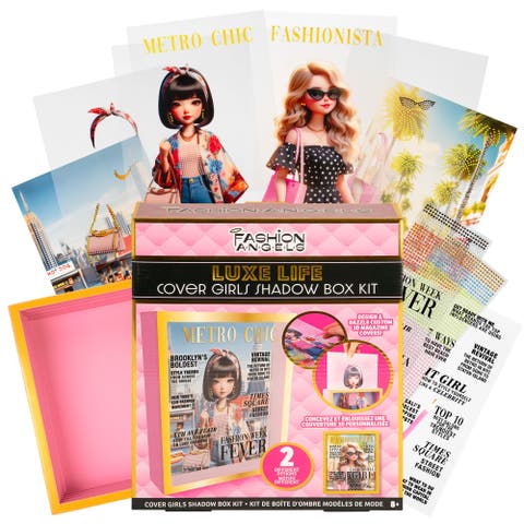 Luxe Life Cover Girls Shadow Box Kit, DIY Craft Set, Kids 8+