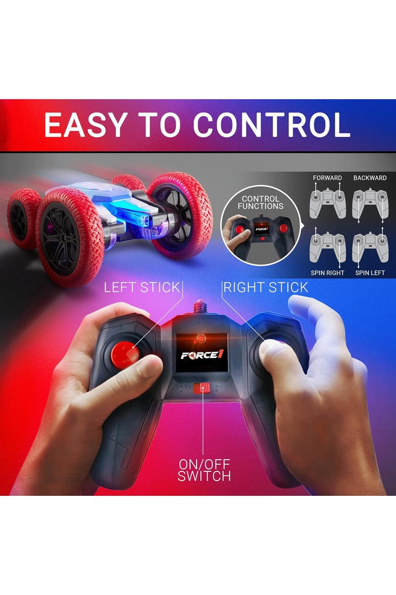Tornado+ LED Remote Control Car, Alternate, color, Blue, Red