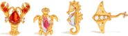 Girls Crew Seas Set of 4 Stud Earrings