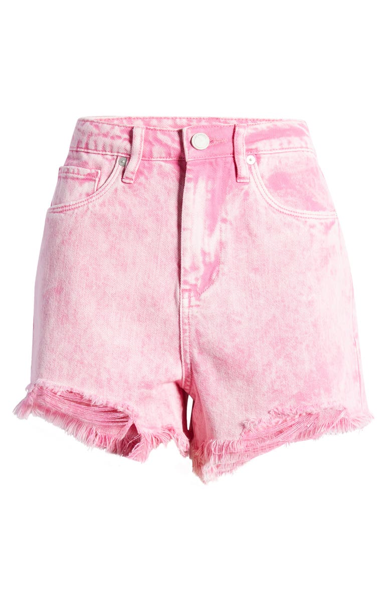 BLANKNYC Reeve Cutoff Denim Shorts, Alternate, color, Flamingo