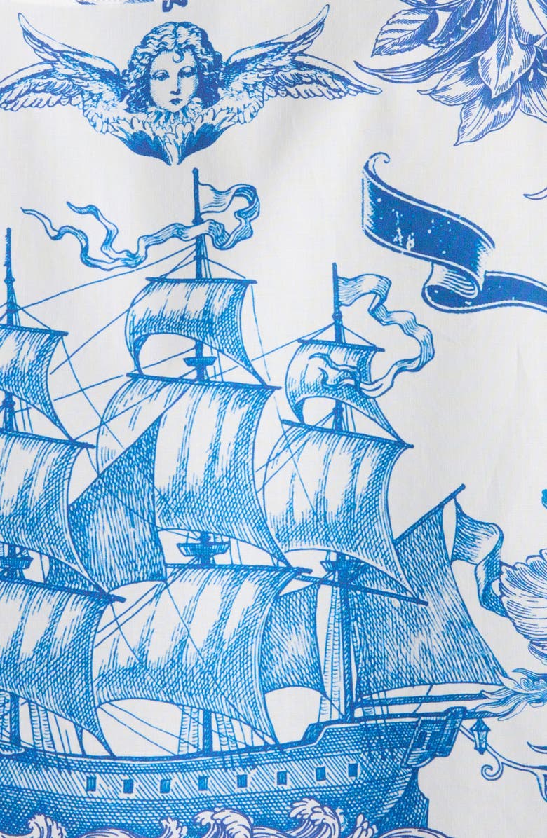 McQueen Sailor Tattoo Camp Shirt, Alternate, color, Ivory-Navy