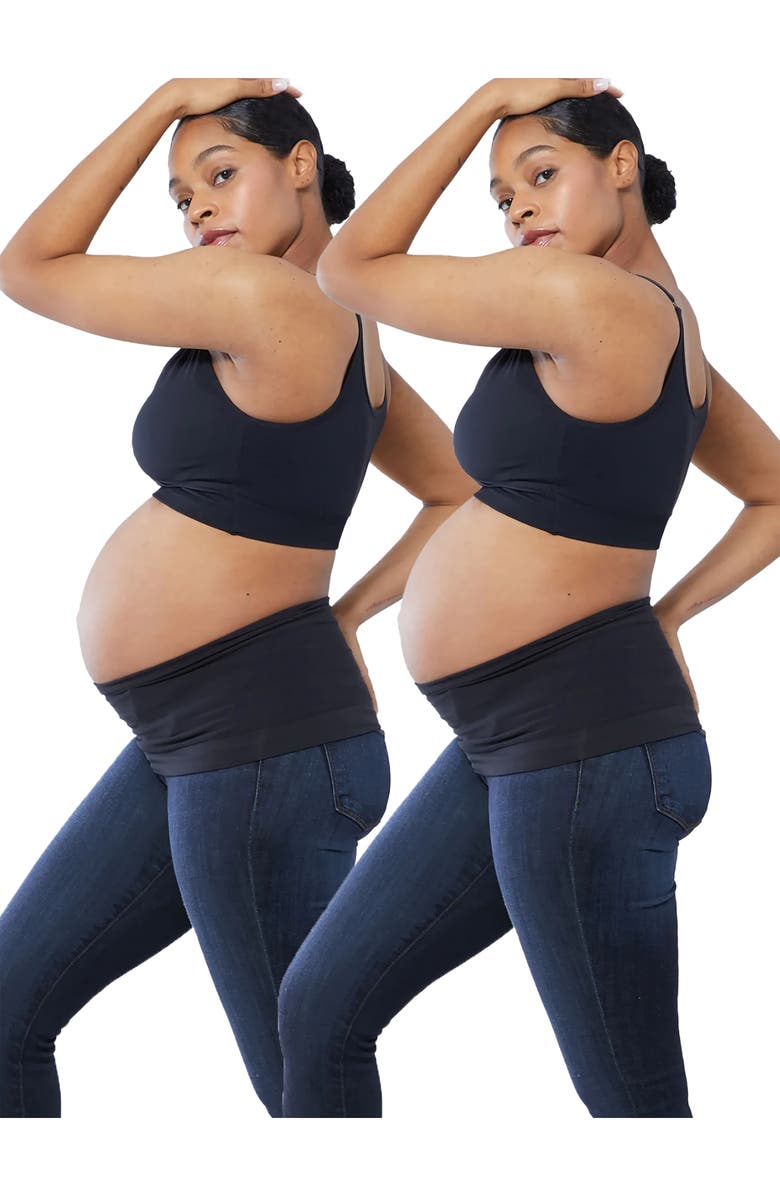 Ingrid & Isabel 2-Pack Everyday Maternity BellaBand<sup>®</sup>, Alternate, color, Black/Black