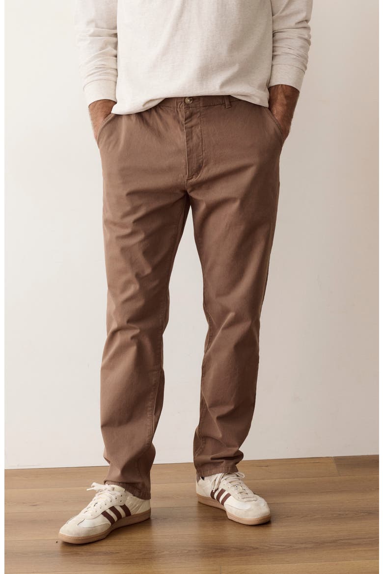Saturday Slim Fit Twill Chinos, Alternate, color, TOBACCO