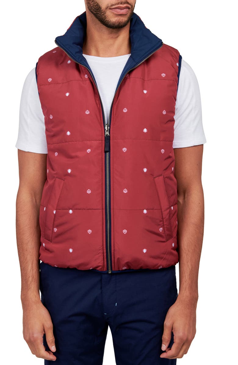 CONSTRUCT Reversible Puffer Vest, Alternate, color, Navy