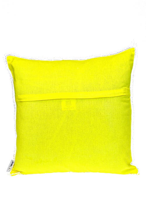 Parkland Collection Crochet Dot Throw Pillow In Yellow