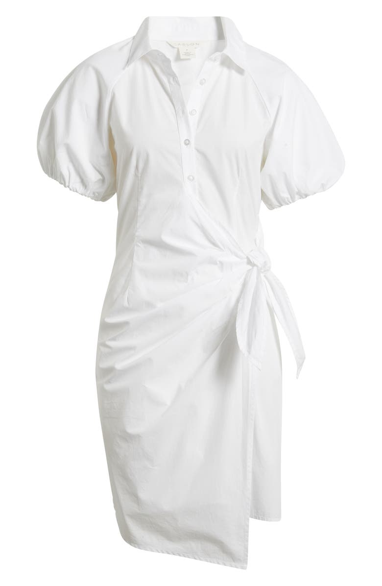 Caslon<sup>®</sup> Balloon Sleeve Shirtdress, Alternate, color, White