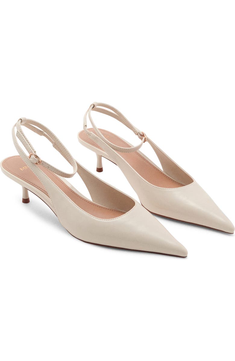 MANGO Ankle Strap Pump, Main, color, Beige