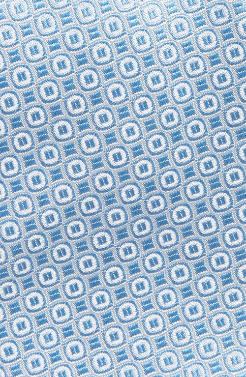 Jack Victor Roland Geometric Jacquard Silk Tie In Sky Blue