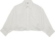 Reiss Solena Crop High-Low Linen Shirt