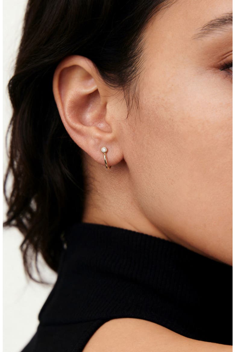 Crystal Wrap Around Hoop Earrings, Alternate, color, GOLD