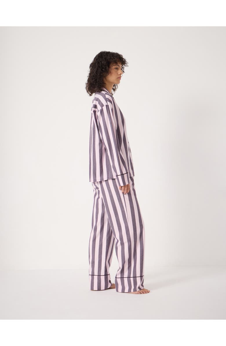 Hush Cotton Stripe Pajamas, Alternate, color, Purple Stripe