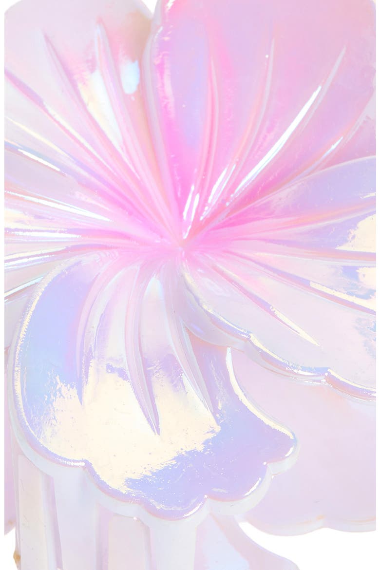 Hibiscus Claw Clip, Alternate, color, WHITE IRIDESCENT