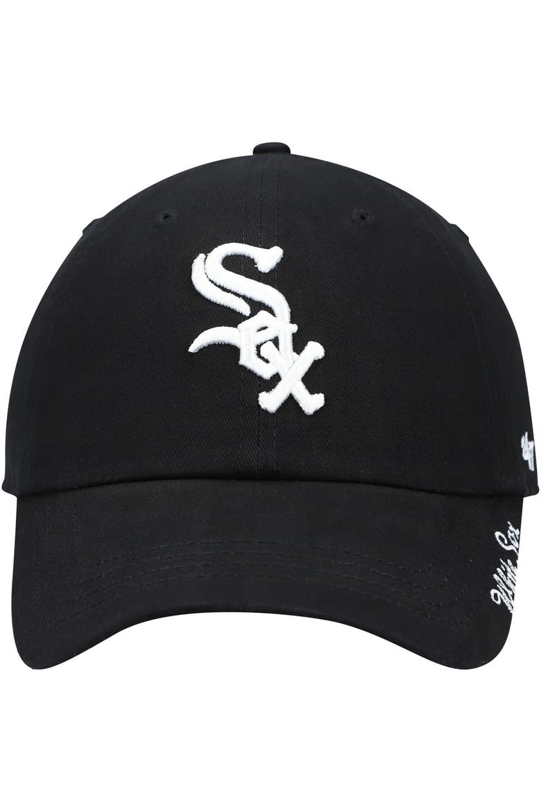 Women's '47 Black Chicago White Sox Team Miata Clean Up Adjustable Hat, Alternate, color, Black