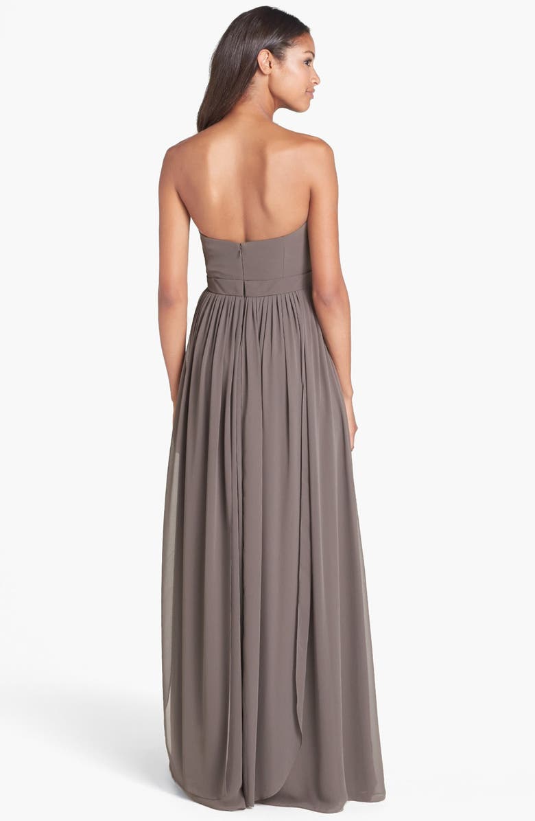 Jenny Yoo Aidan Convertible Strapless Chiffon Gown, Alternate, color, 