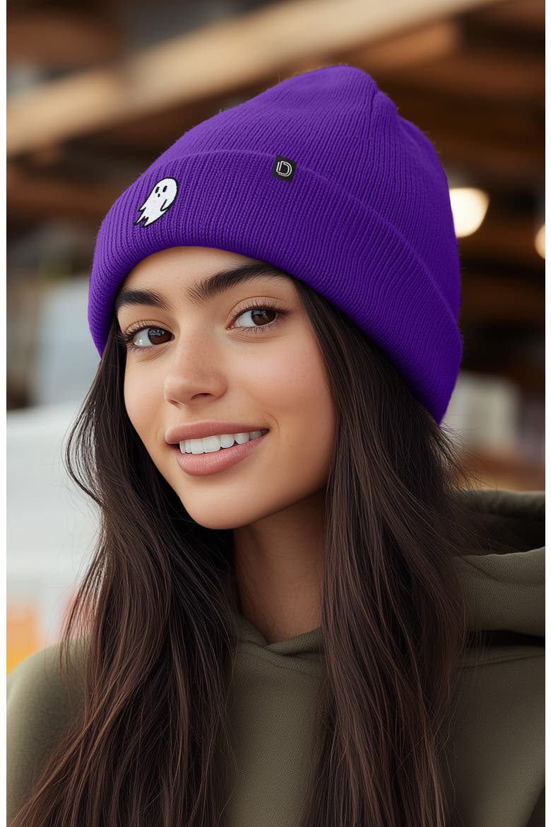 Ghost Beanie, Alternate, color, Purple