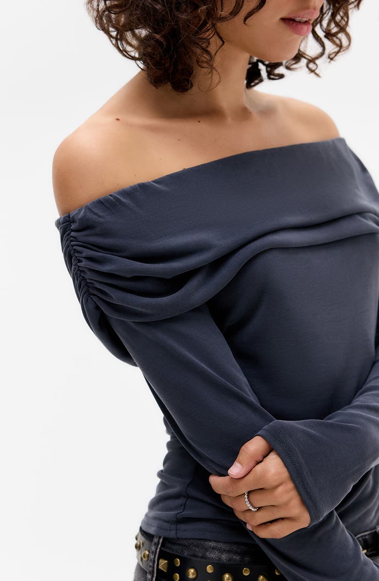 BDG Urban Outfitters Ultimate Off the Shoulder Top, Alternate, color, Black