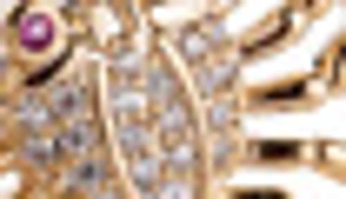 Eye Candy Los Angeles Lydia Crab Cz Huggie Earrings In Brown