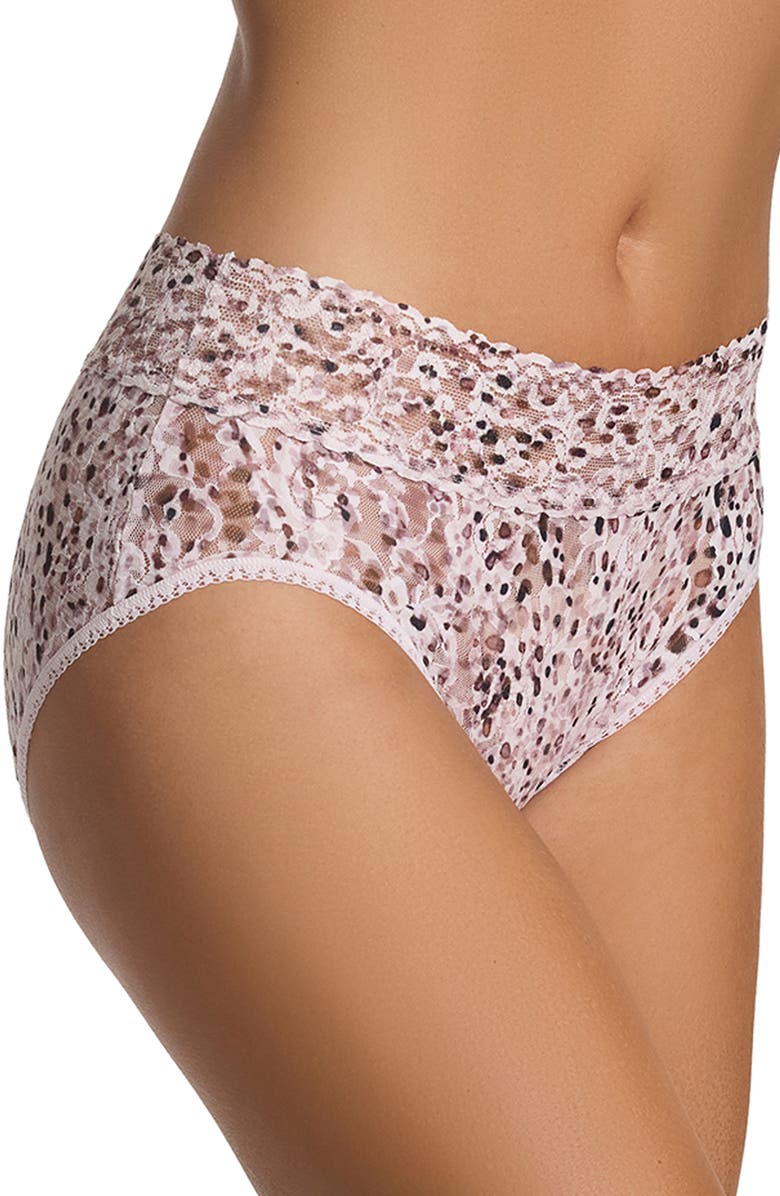 Hanky Panky Print Lace Briefs, Alternate, color, Unconventional