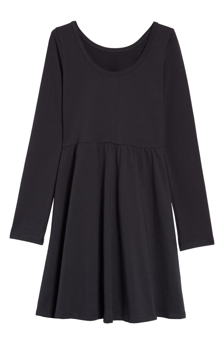 Nordstrom Kids' Everyday Long Sleeve Stretch Cotton Dress, Alternate, color,