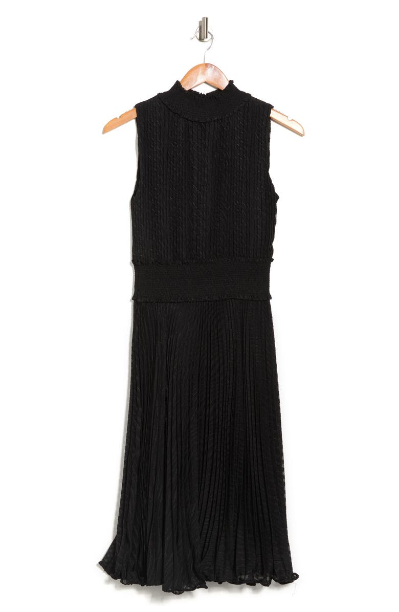Nanette Lepore Dobby Pleat Midi Dress, Alternate, color, 