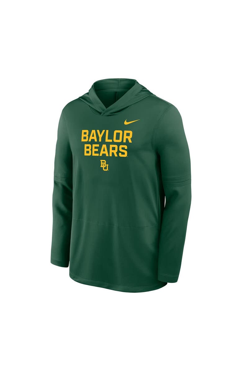 Nike Men's Nike Green Baylor Bears 2025 Sideline Dri-FIT Long Sleeve Hoodie T-Shirt, Alternate, color, Green