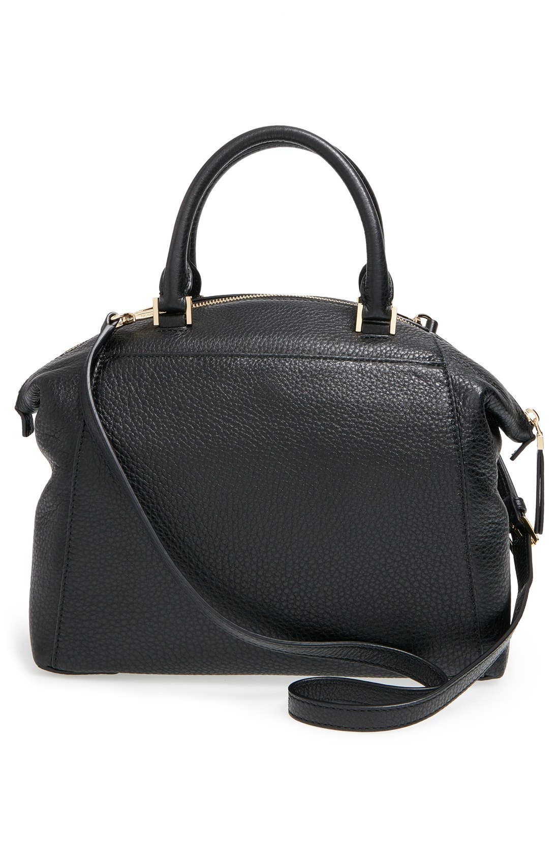'Medium Riley' Satchel, Alternate, color, BLACK