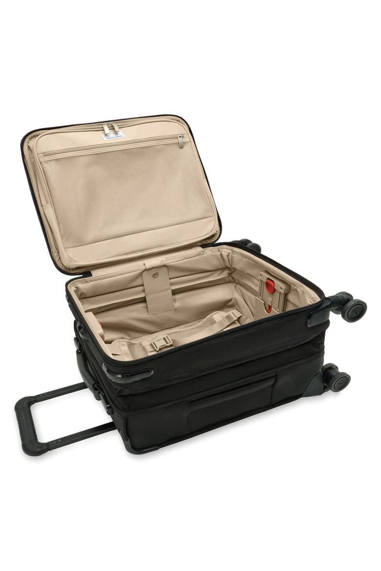 Baseline Compact Spinner Carry-On, Alternate, color, BLACK