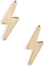 Nashelle Lightning Bolt Stud Earrings