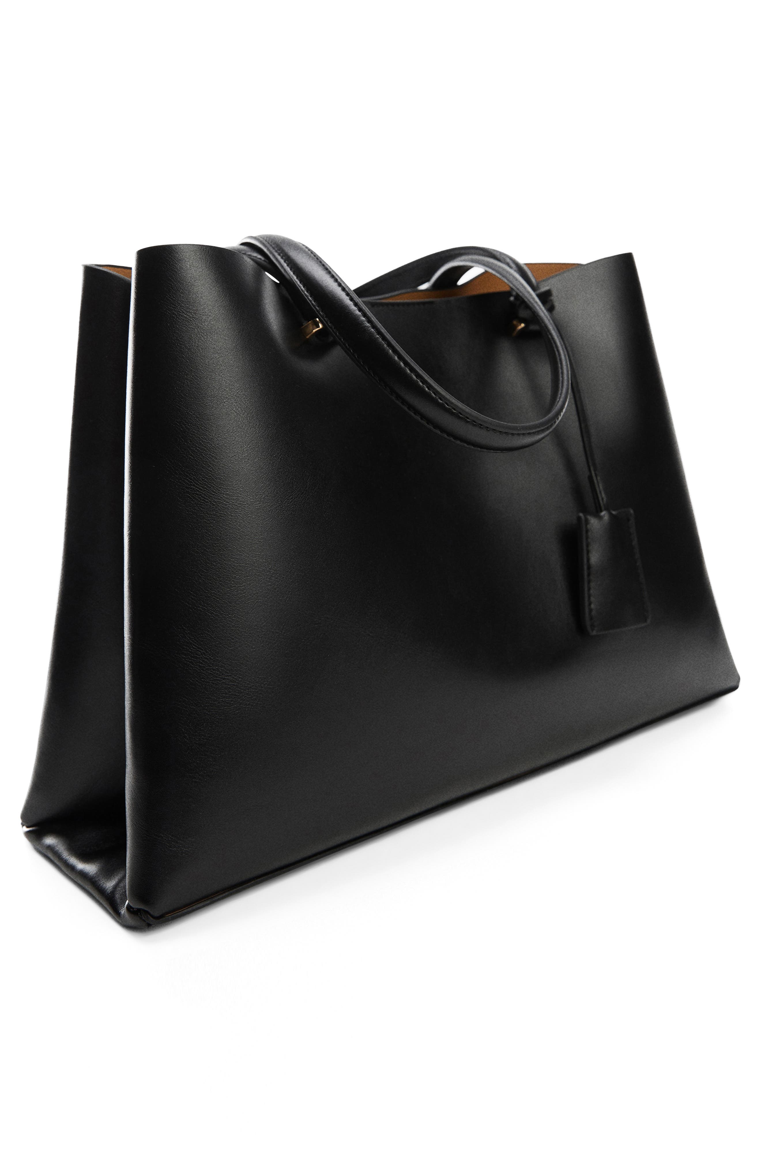 MANGO Double Compartment Shopper Bag, Alternate, color, 
