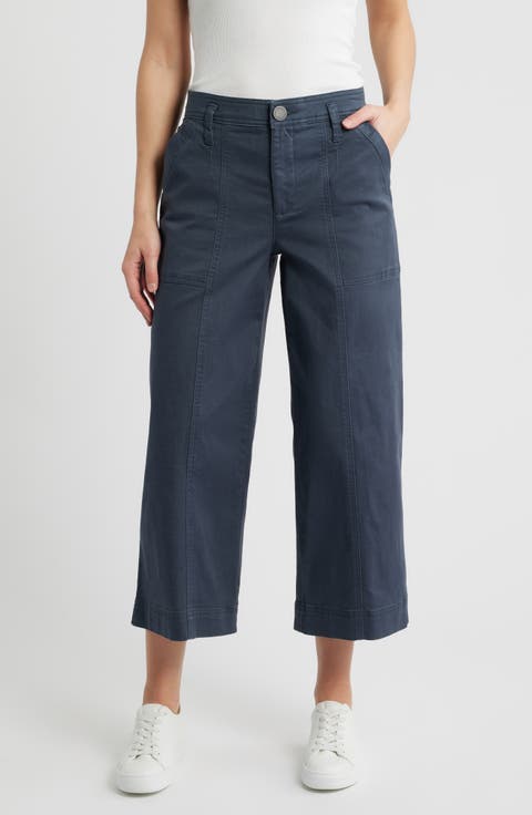 Skyrise Crop Wide Leg Utility Pants