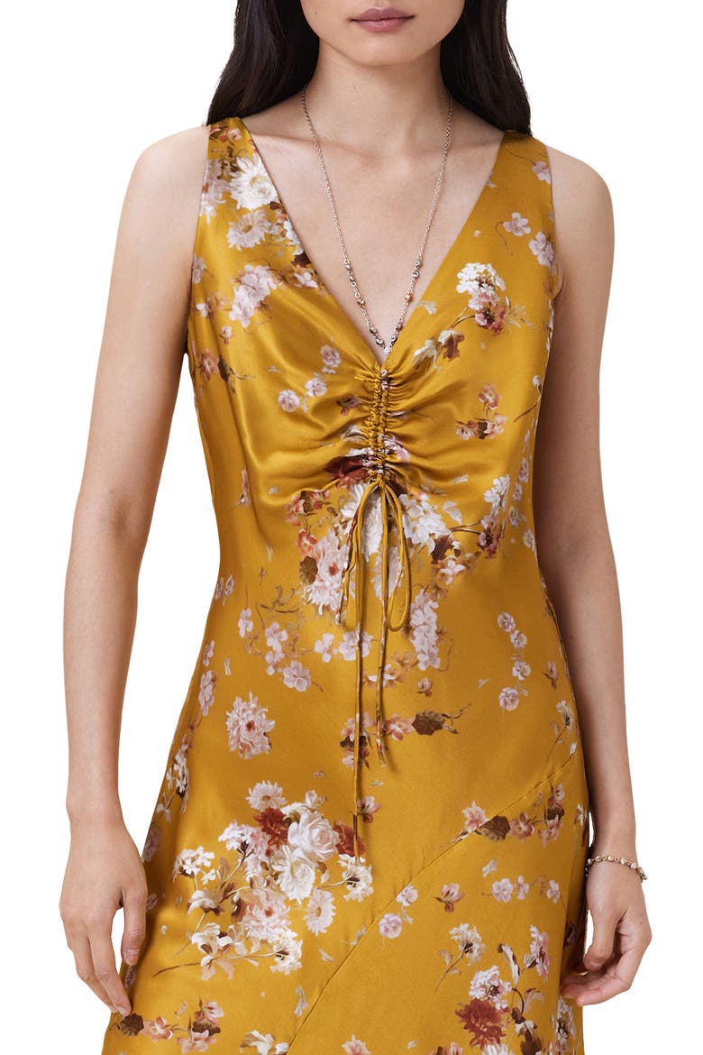 Alexi Floral Print Slipdress, Alternate, color, ARMADA DEEP YELLOW
