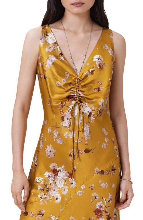Allsaints Womens Armada Deep Ye Alexia Floral-print Satin Midi Dress In Multi