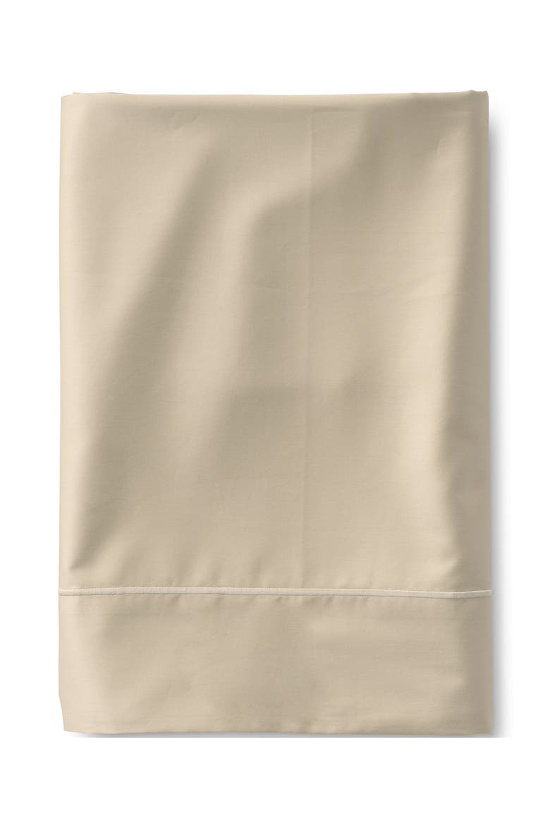 400 Thread Count Premium Supima Cotton No Iron Sateen Flat Bed Sheet, Main, color, Light Tan