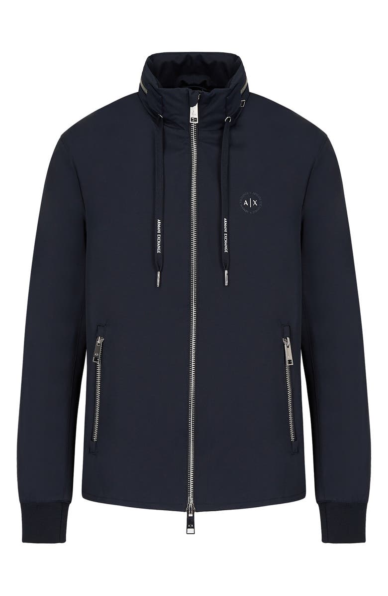 Armani Exchange Classic Yacht Cotton Blend Jacket with Hidden Hood, Alternate, color, 