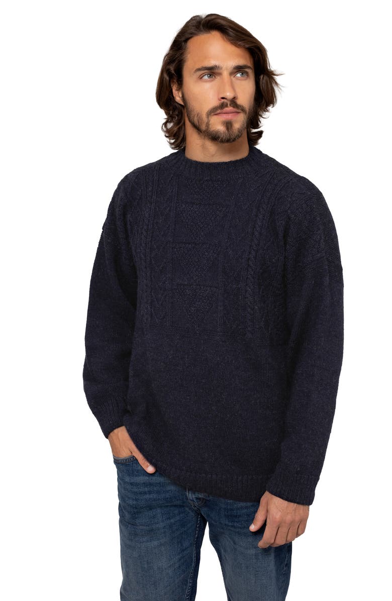 Celtic
Co. British Wool Gansey Sweater, Main, color, Dark Navy