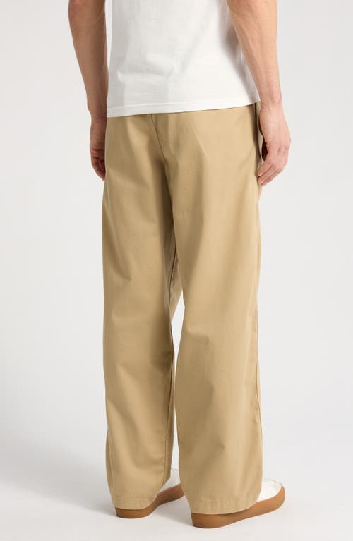 Vans Premium Badlands Pleated Cotton Chinos In Yellow