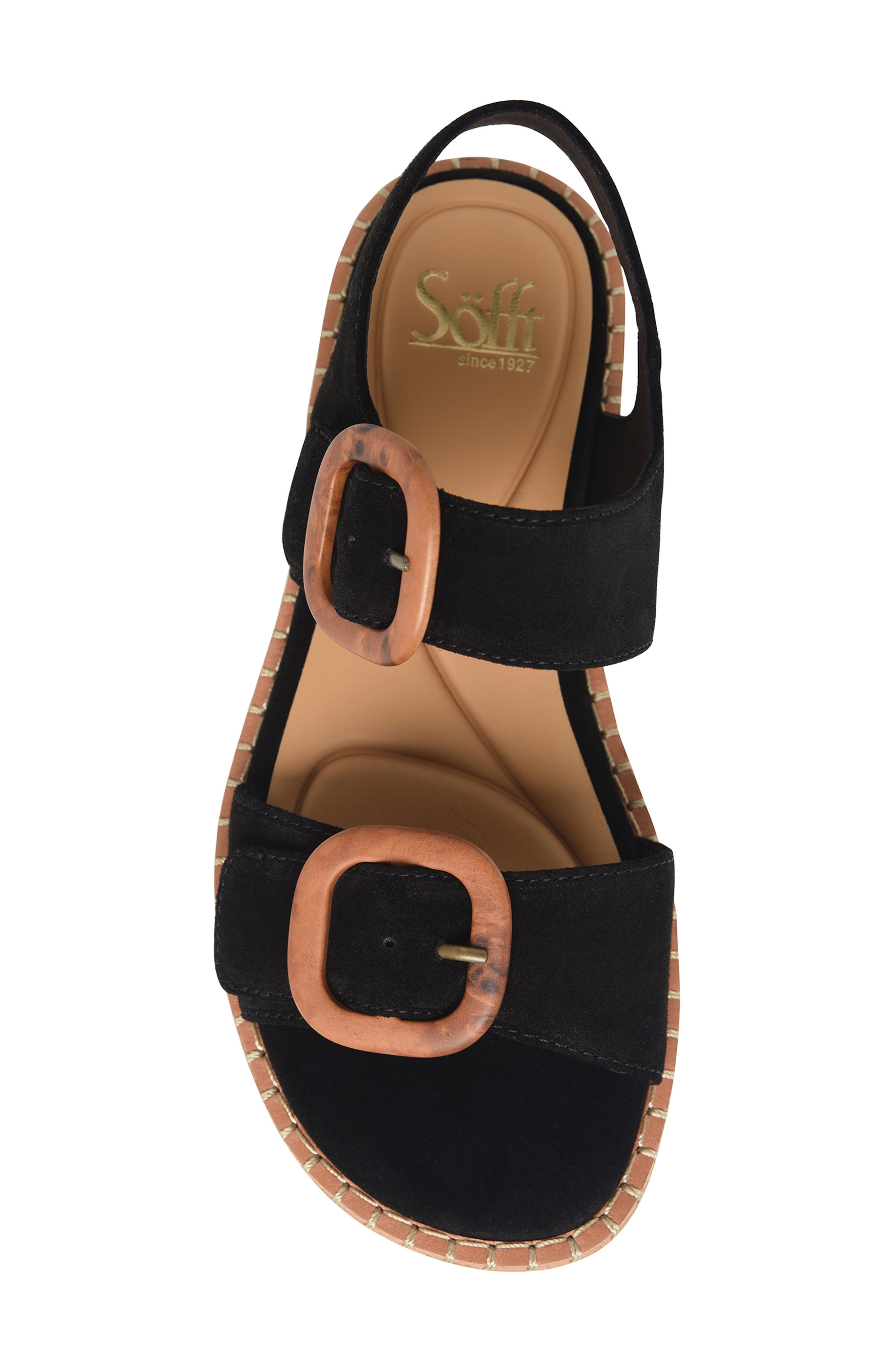 Söfft Napa Slingback Sandal, Alternate, color, Black