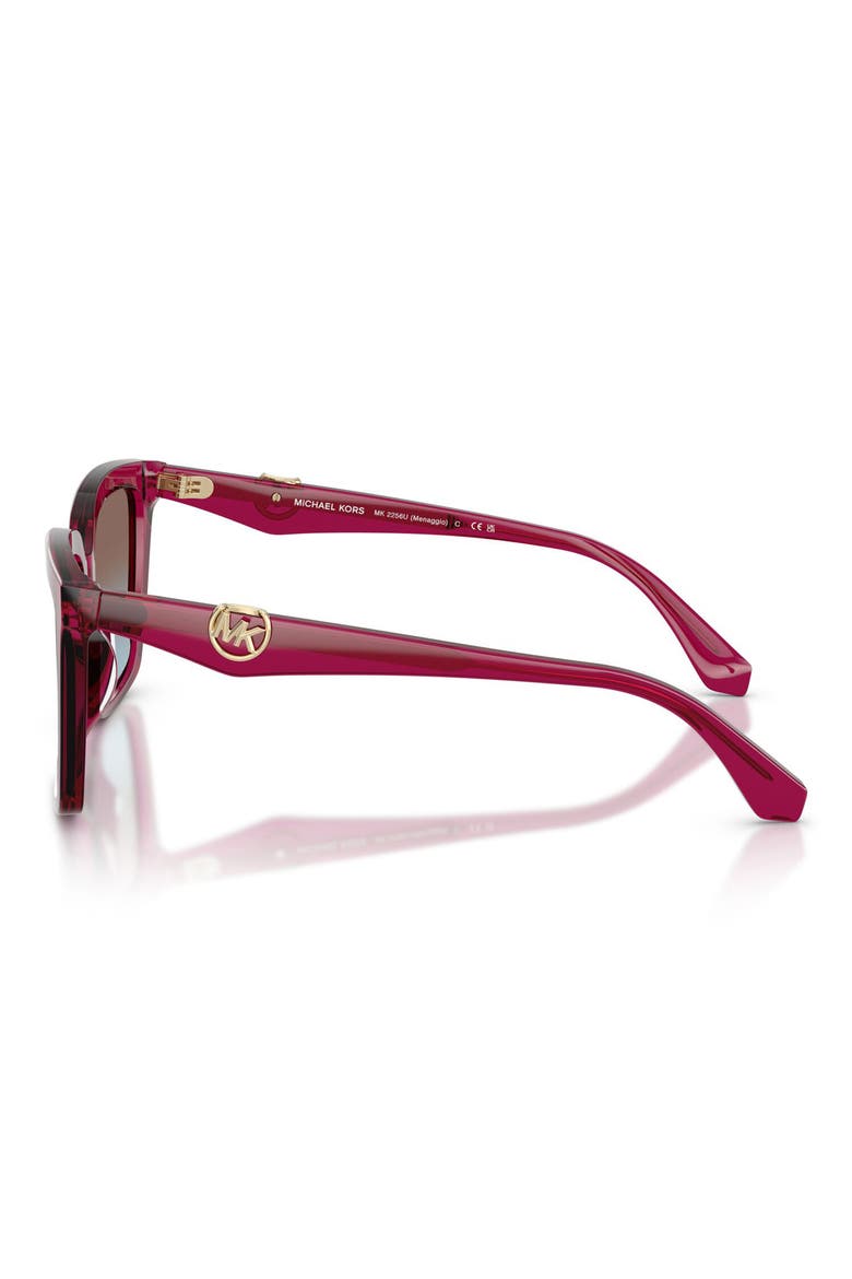 Menaggio 55mm Gradient Square Sunglasses, Alternate, color, PLUM TRANSPARENT / PURPLE BLUE