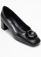 Prologue Shoes Mila Buckle Square Toe Block Heel Pump