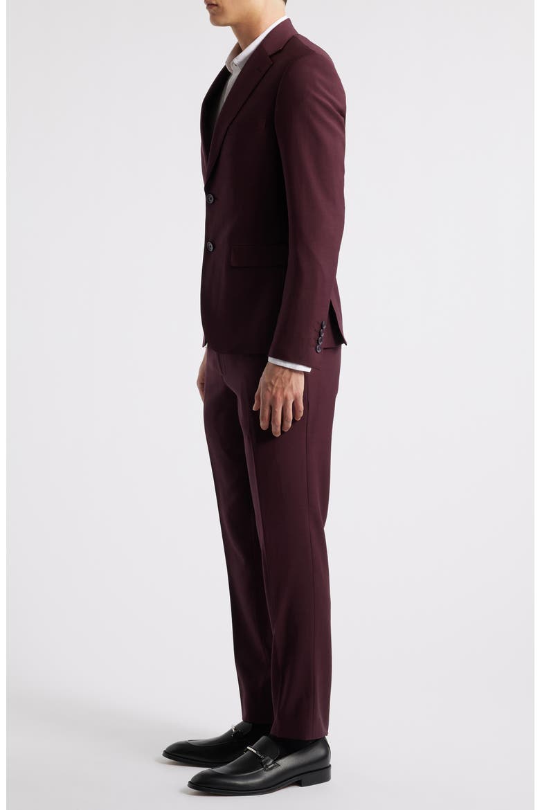 Matteo Slim Fit Burgundy Wool Suit, Alternate, color, MERLOT