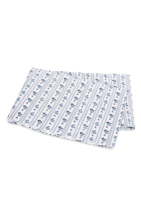 Cabanon Stripe 500 Thread Count Cotton Percale Flat Sheet