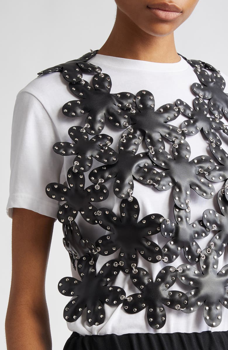 Noir Kei Ninomiya Flower Faux Leather Harness, Alternate, color, 