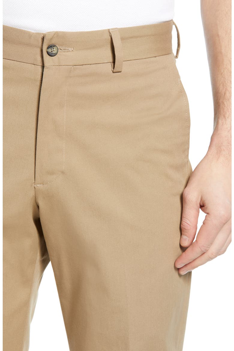 Charleston Khakis Flat Front Stretch Canvas Pants, Alternate, color, KHAKI