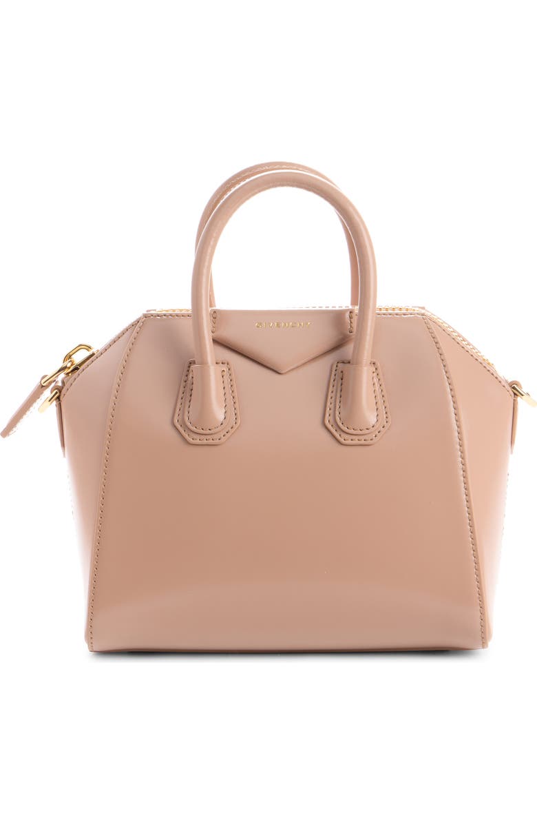 Givenchy Mini Antigona Leather Satchel, Main, color, 682-Blush Pink